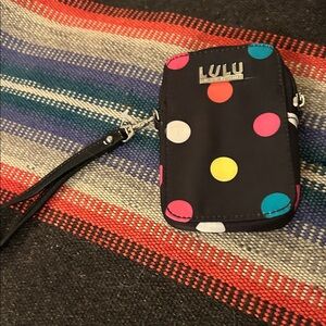 Lulu Guinness Colorful Polka Dot Phone Wristlet